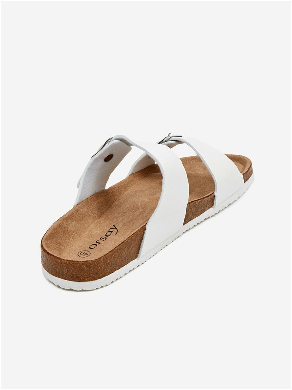 Orsay Bílé dámské pantofle ORSAY