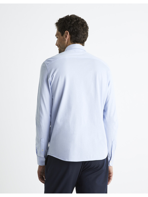 Celio Svěle modrá pánská košile Celio Bapik