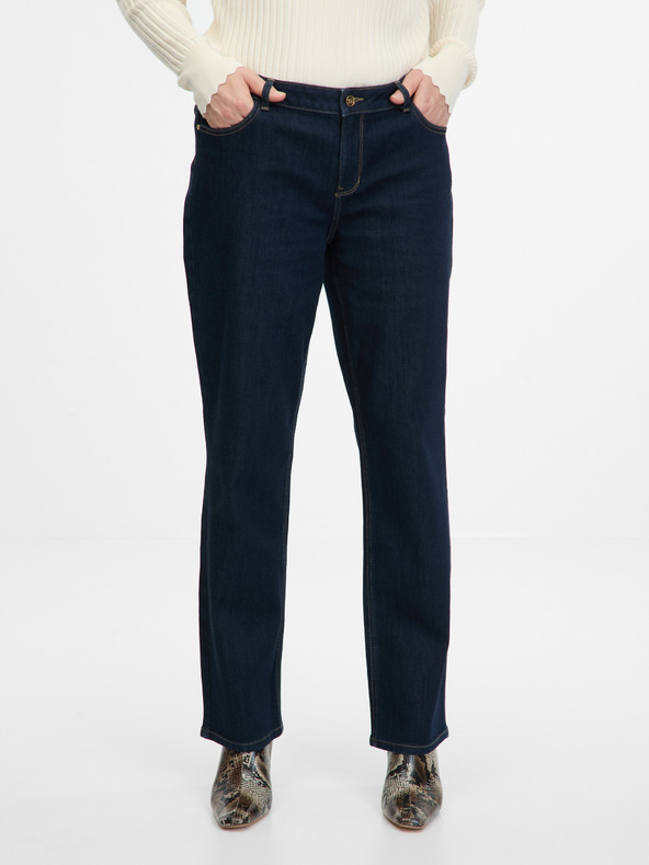 Orsay Tmavě modré dámské straight džíny ORSAY