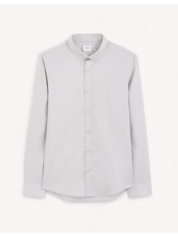 Celio Světle šedá pánská košile Celio Gaop