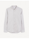 Celio Světle šedá pánská košile Celio Gaop