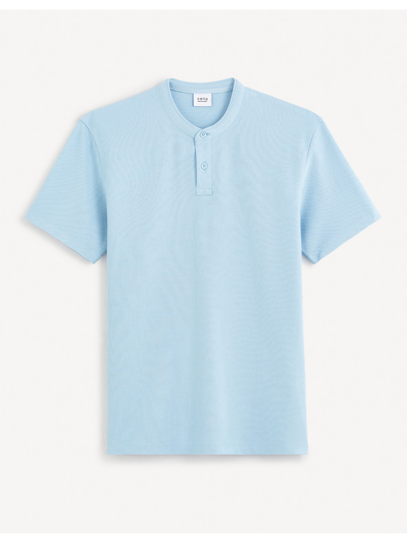Celio Světle modré pánské basic polo tričko Celio Gesohel