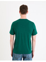 Celio Tmavě zelené pánské tricko Celio Gecircu