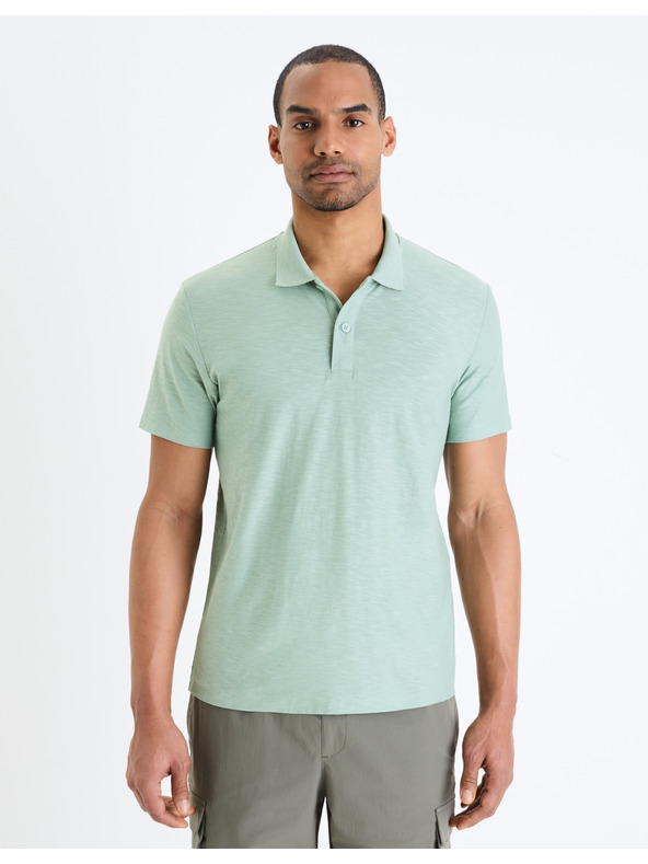 Celio Světle modré pánské basic polo tričko Celio Feflame