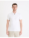 Celio Bílé pánské basic polo tričko Celio Gebenoit
