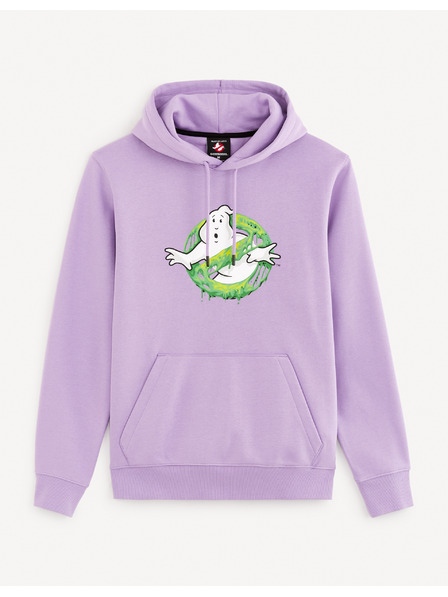 Celio Světle fialová pánská mikina Celio Ghostbusters