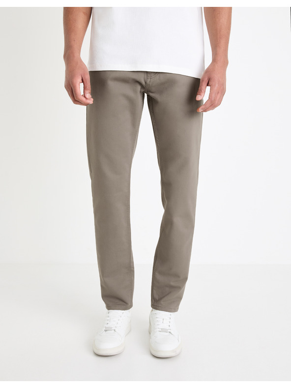 Celio Béžové pánské kalhoty Celio Gofive