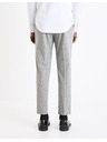 Celio Světle šedé pánské kostkované chino kalhoty Celio Gocarreau