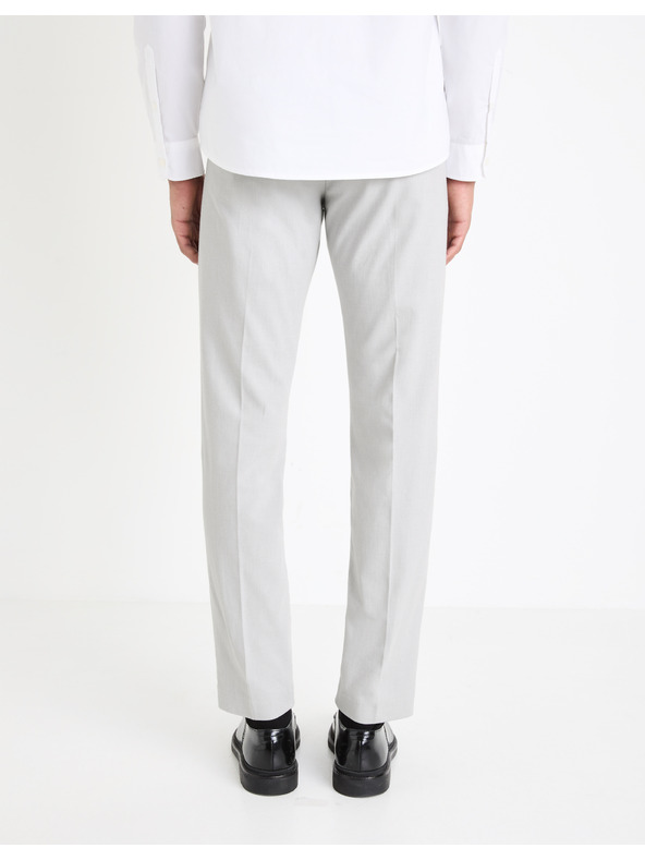 Celio Světle šedé pánské chino kalhoty Celio Gosi