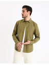 Celio Khaki pánská košile Celio Gagusti2