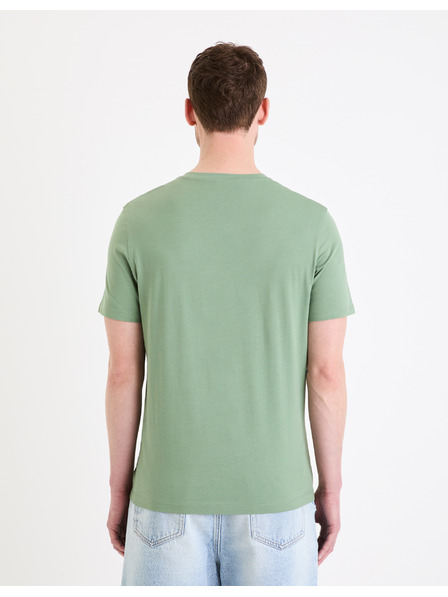 Celio Světle zelené pánské basic tričko Celio Debasev