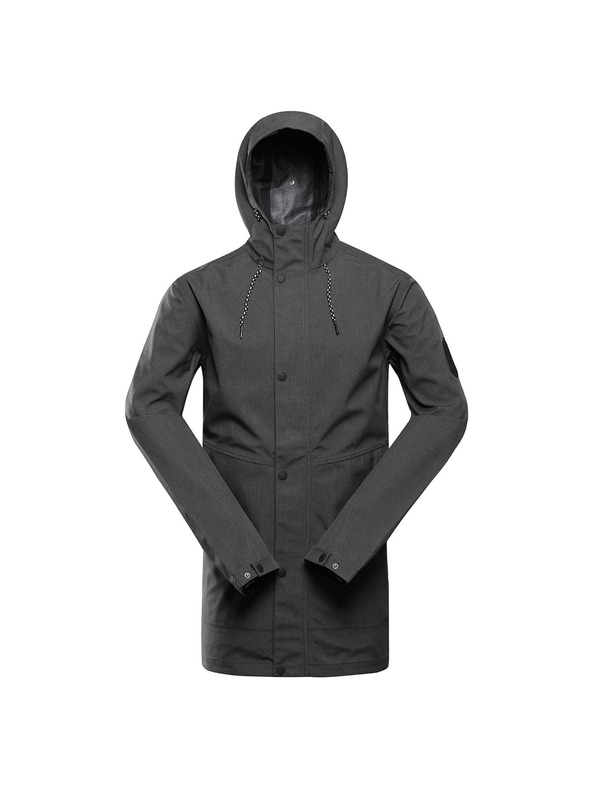 ALPINE PRO Šedý pánský kabát s membránou PTX ALPINE PRO Perfet
