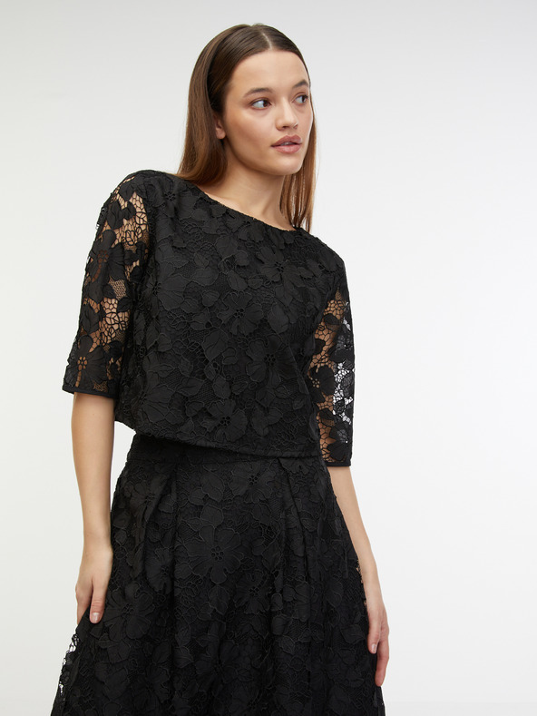 Orsay Černá dámská krajková midi sukně ORSAY