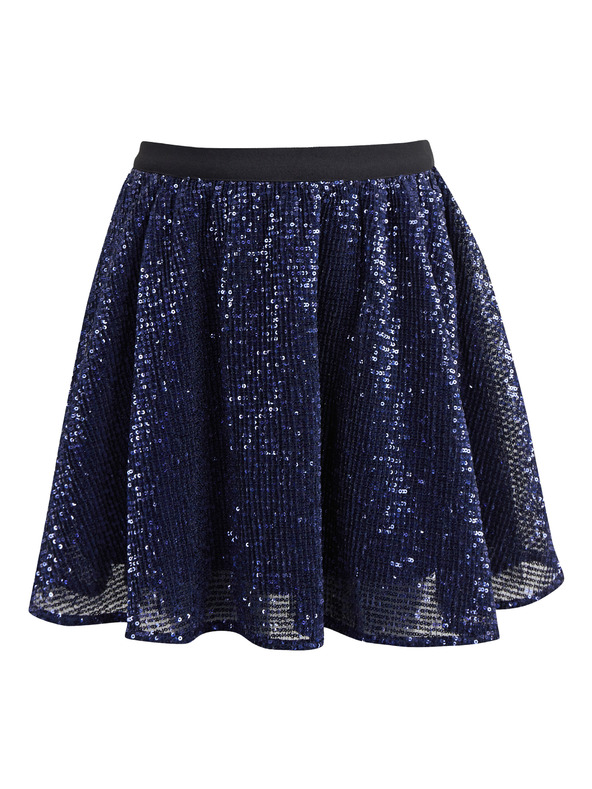 Orsay Tmavě modrá dívčí flitrovaná sukně ORSAY