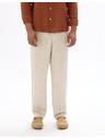 Celio Béžové pánské lněné kalhoty Celio Dolinus