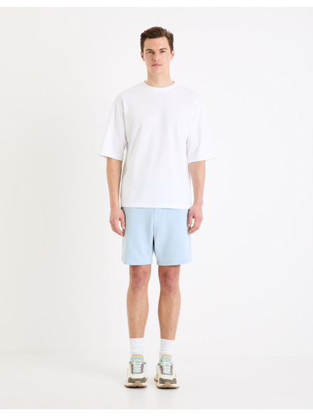 Celio Světle modré pánské teplákové kraťasy Celio Toshort