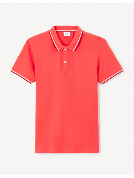 Celio Červené pánské polo tričko Celio Decolrayeb