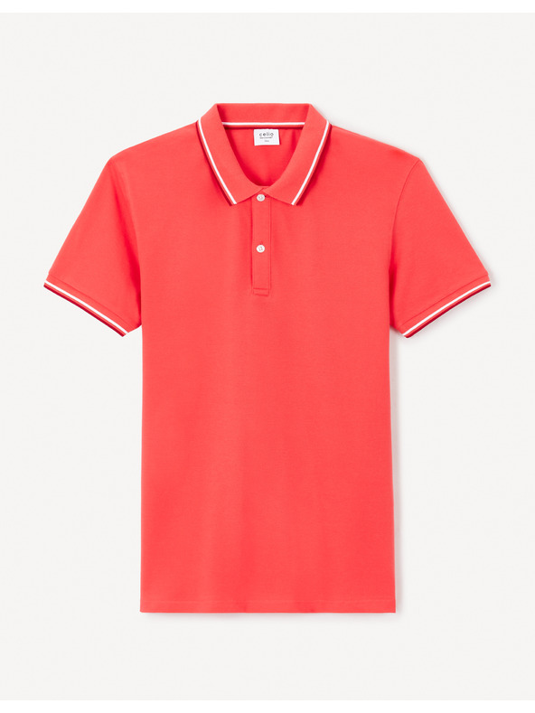 Celio Červené pánské polo tričko Celio Decolrayeb