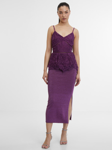 Orsay Fialový dámský krajkovaný top ORSAY