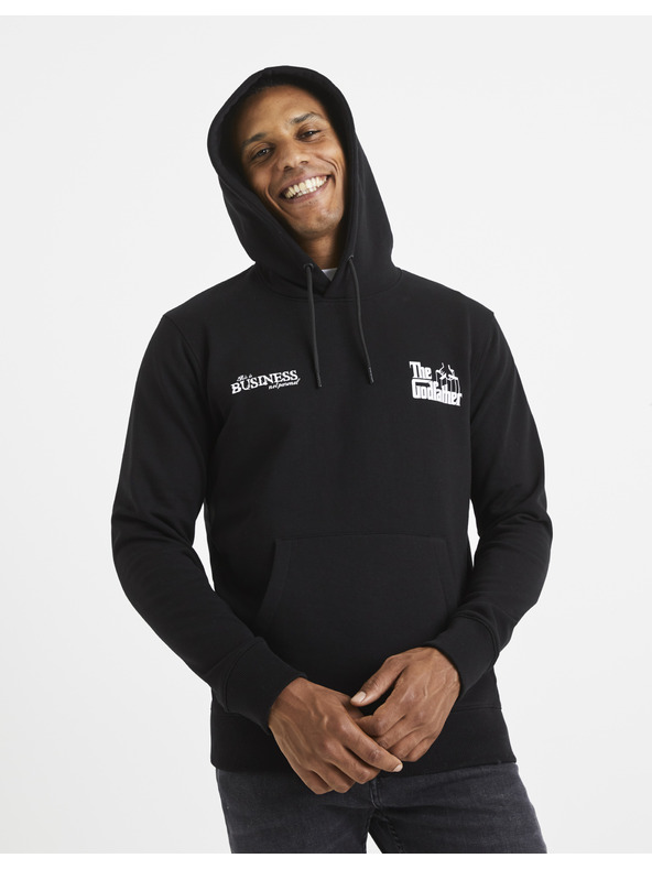 Celio Černá pánská mikina Celio Lvegodsw