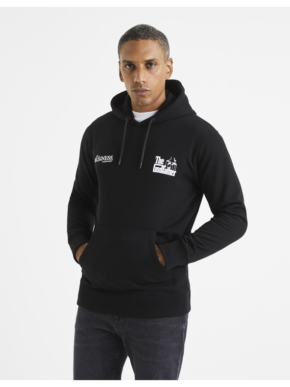 Celio Černá pánská mikina Celio Lvegodsw