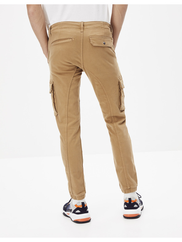 Celio Béžové kalhoty Celio Nolyte