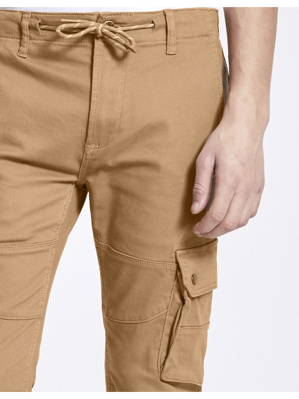 Celio Béžové kalhoty Celio Nolyte