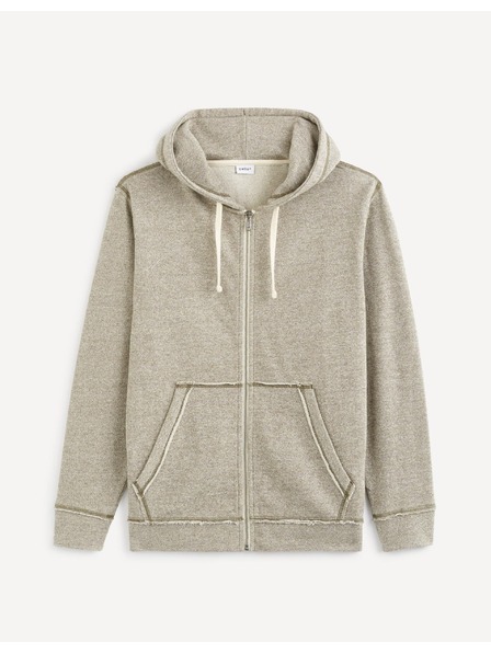 Celio Světle šedá basic mikina Celio Vemoulino