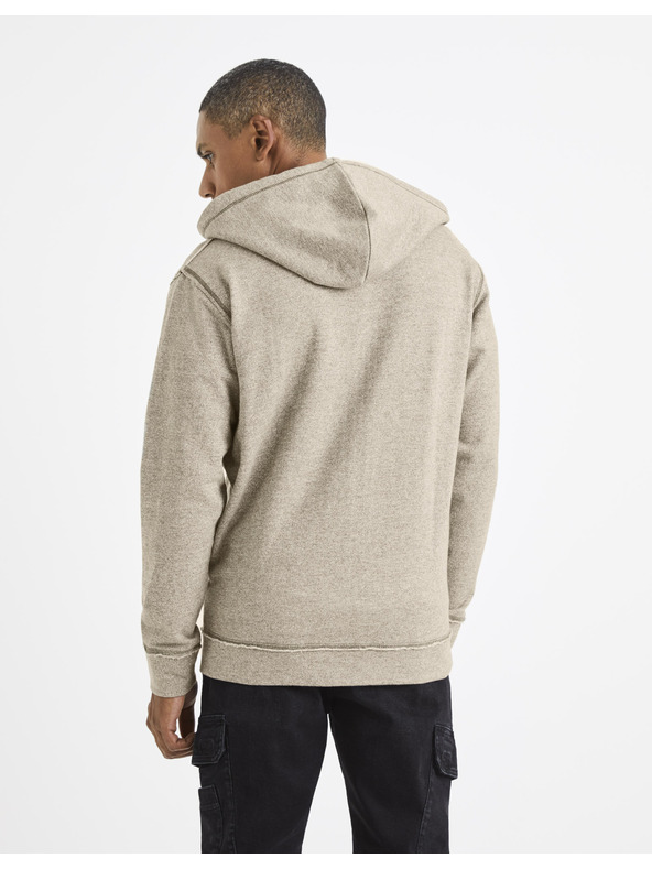 Celio Světle šedá basic mikina Celio Vemoulino