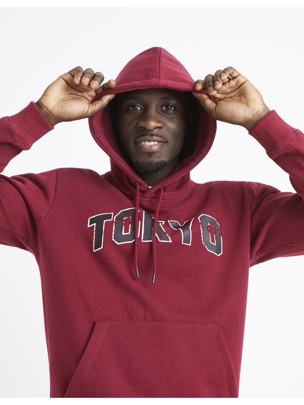 Celio Vínová mikina s kapucí Celio Vetokyo