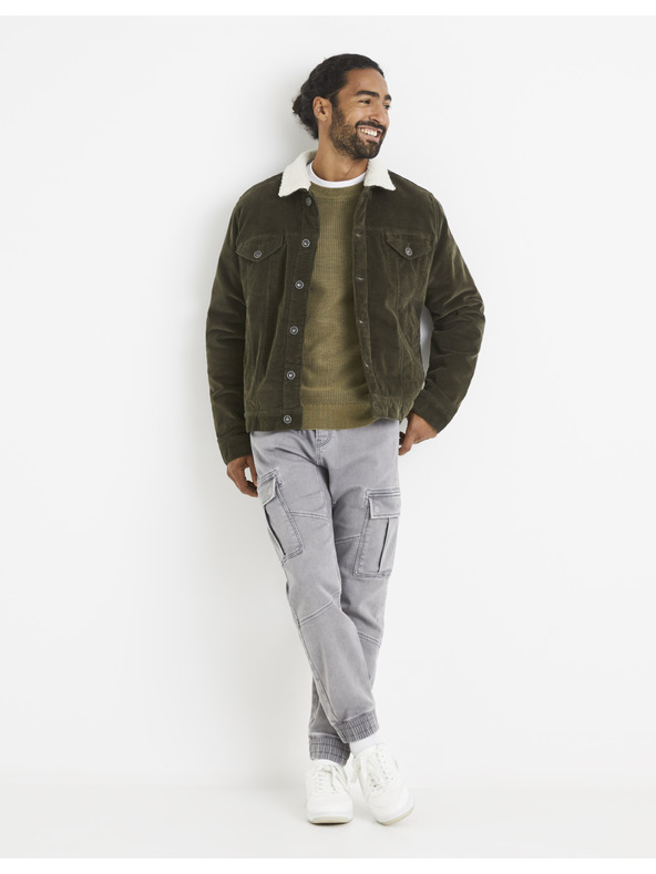 Celio Khaki basic svetr Celio Vecold