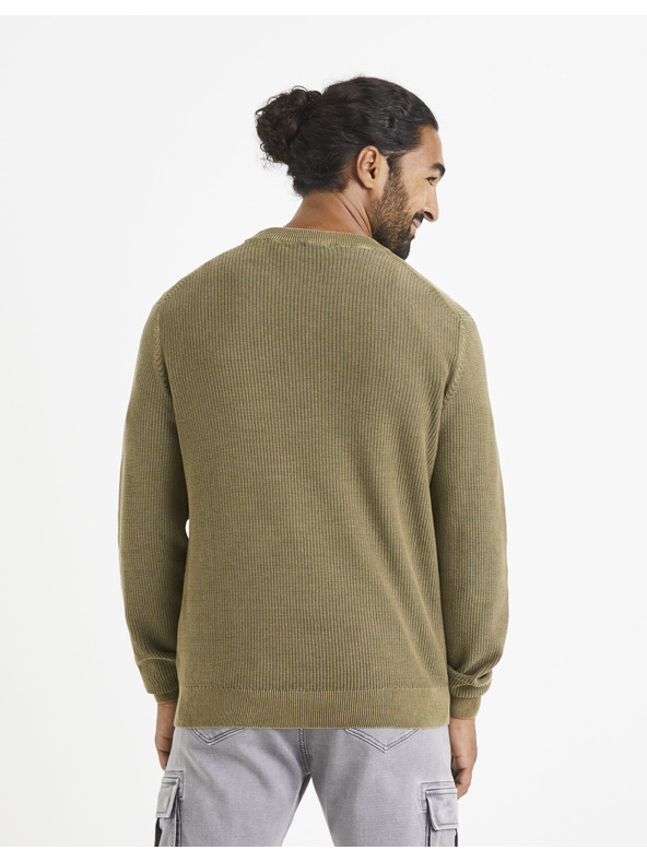 Celio Khaki basic svetr Celio Vecold