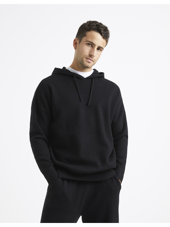 Celio Černá pánská mikina Celio Vesweety