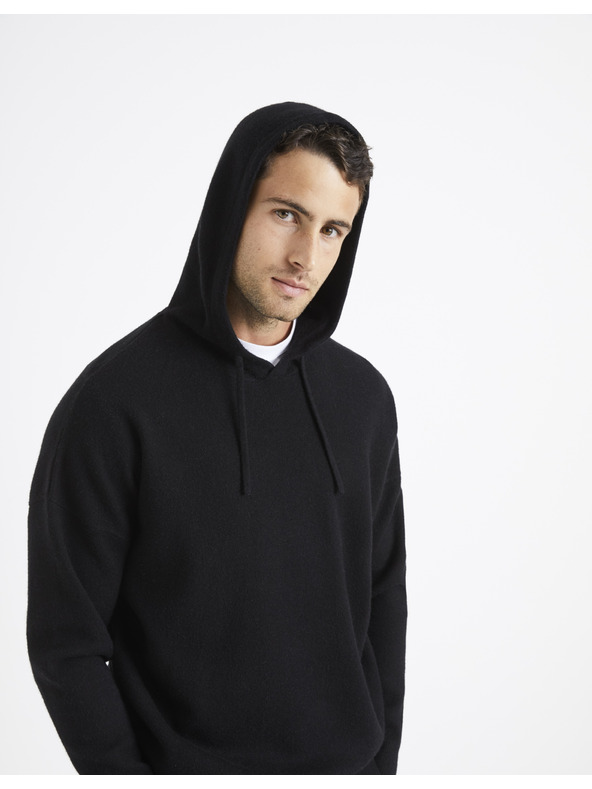 Celio Černá pánská mikina Celio Vesweety