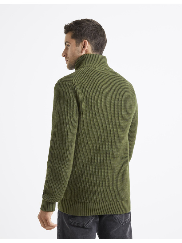 Celio Zelený pánský svetr Celio Veviking