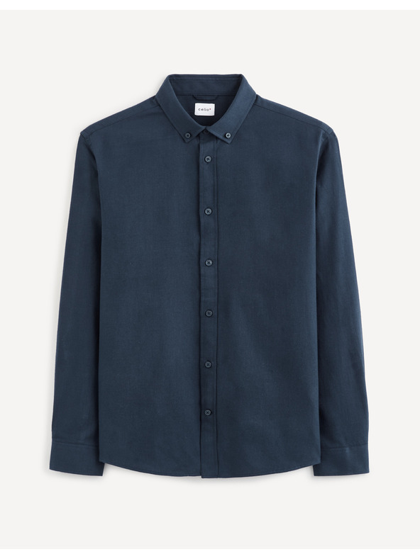 Celio Tmavě modrá pánská košile Celio Vafla