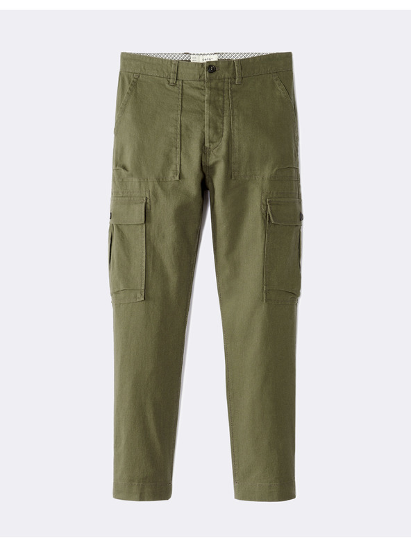 Celio Khaki pánské kalhoty Celio Loking