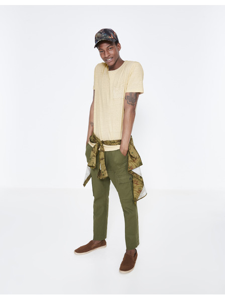 Celio Khaki pánské kalhoty Celio Loking