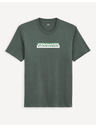Celio Tmavě zelené pánské tričko Celio Cefasto