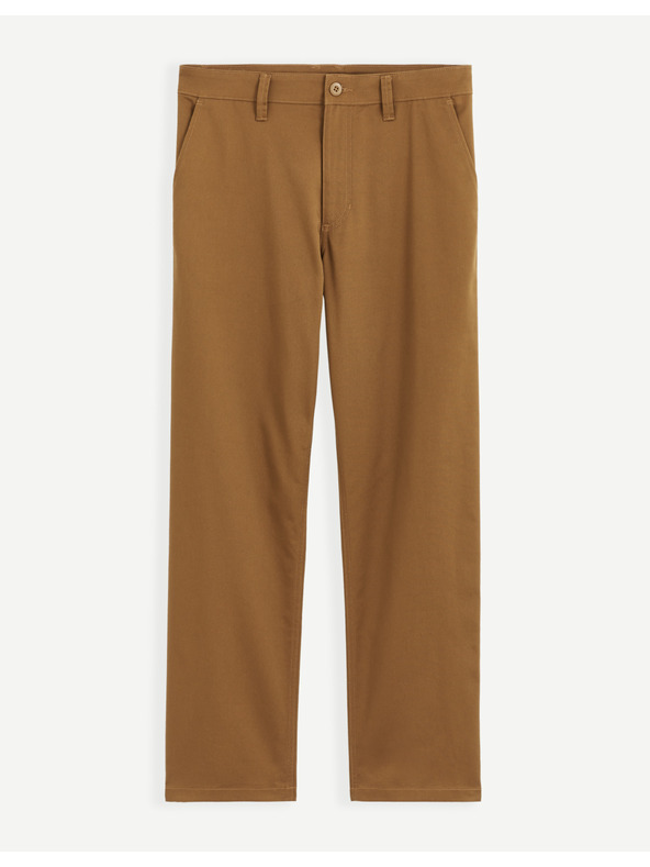 Celio Hnědé kalhoty chino Celio Coloose1