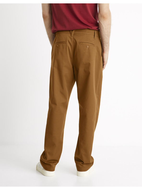 Celio Hnědé kalhoty chino Celio Coloose1