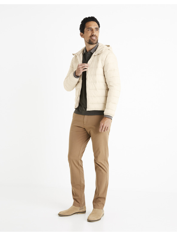 Celio Šedé pánské polo tričko s dlouhým rukávem Celio Cedotml