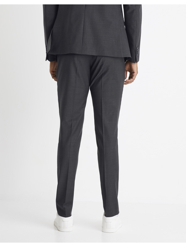 Celio Tmavě šedé pánské formální kalhoty Celio Colexus