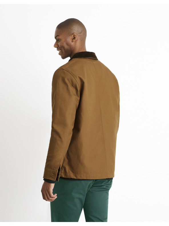 Celio Hnědá pánská lehká bunda Celio Cucanvas