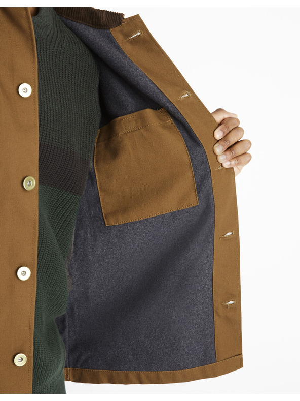 Celio Hnědá pánská lehká bunda Celio Cucanvas