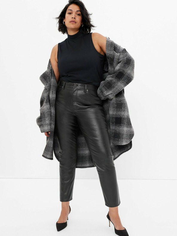 GAP Koženkové kalhoty High Rise GAP