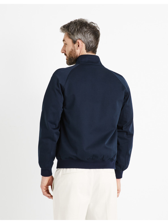 Celio Tmavě modrá pánská bunda na zip Celio Ducotone