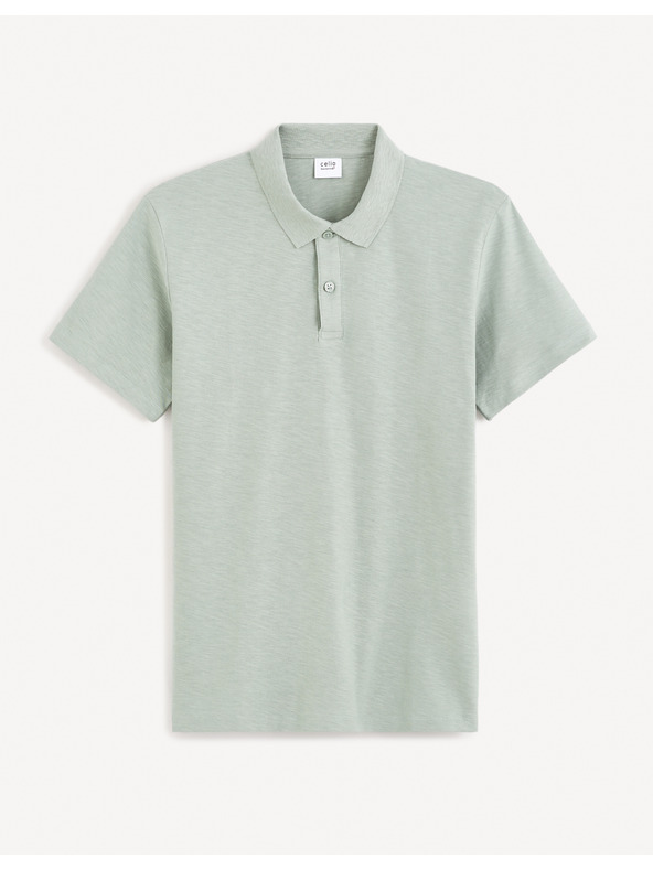 Celio Světle šedé pánské basic polo tričko Celio Feflame