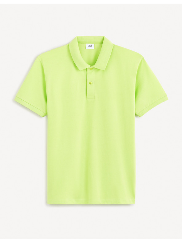 Celio Světle zelené pánské polo tričko Celio Teone