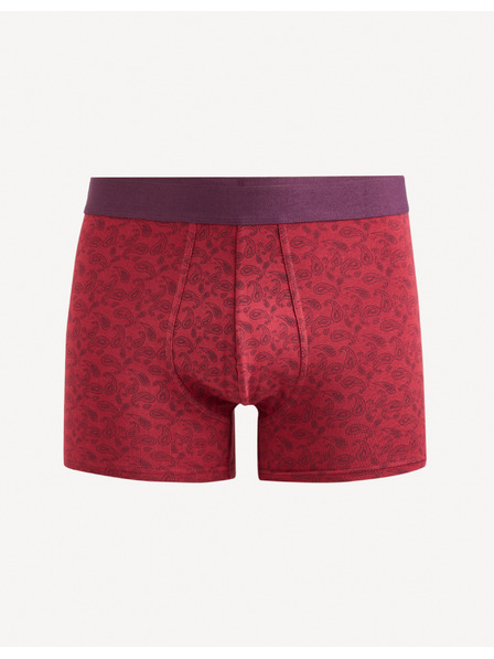 Celio Červené pánské vzorované boxerky Celio Fipaisle